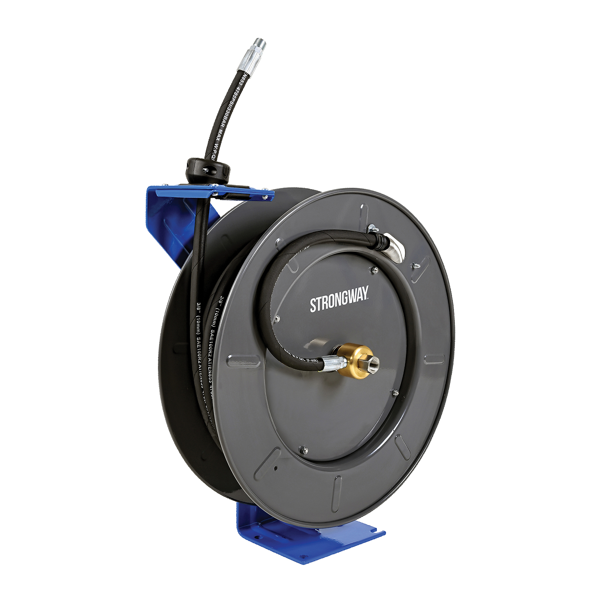 Strongway Grease Hose Reel with 3/8in. x 50ft. Hose